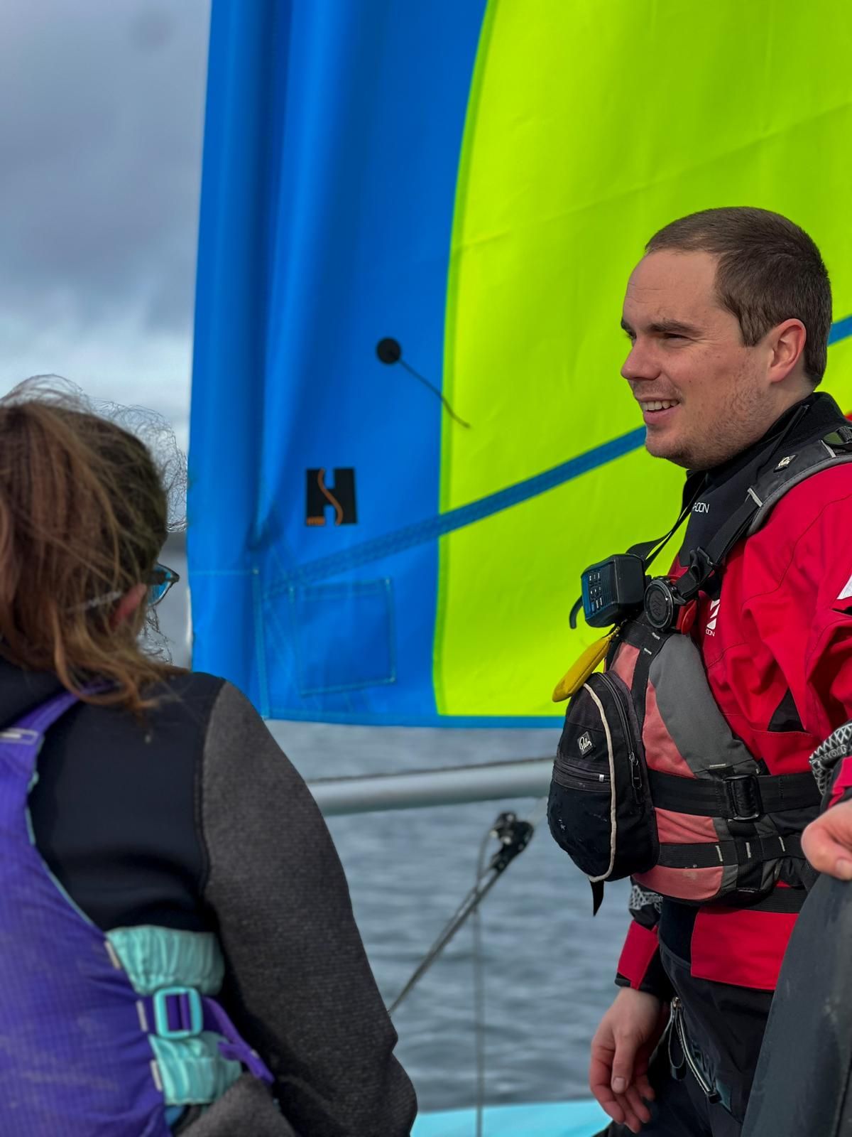 instructor teaching sailing